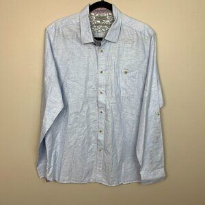 Ted Baker London Light Blue Button Up Shirt / Roll Up Sleeves Size 6